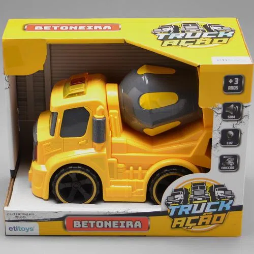 caminhão bitoneira na cor amarela